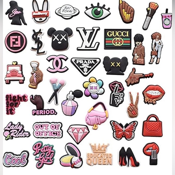 Black Girl Magic Melanin Shoe Charms Jibbitz Set For Crocs - Picture 3 of 4